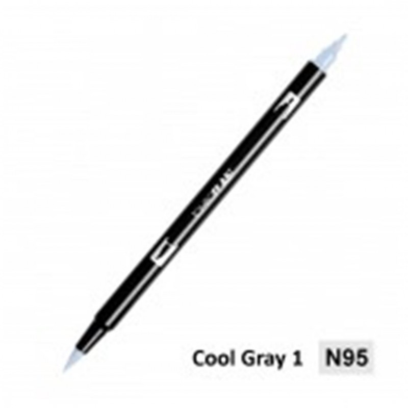 Tombow - Pennarello Dual Brush N95-Cool Gray 1