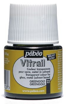 Colore Vitrail Trasparente 45 Ml 022-Verde Oro