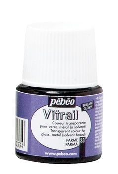 Pébéo Vitrail - Colore per vetro trasparente Violetto Parma (033)  flacone da 45 ml — immagine 2