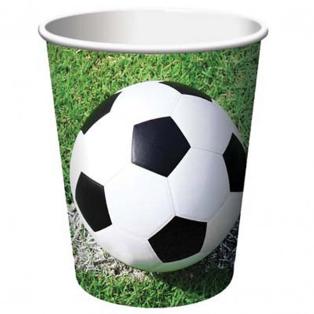Party Creations - Bicchiere Carta Premium 8pz Sports Fanatic Soccer