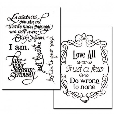 Confezione 2 Fogli Carta Transfer A4 B/n Scritte
