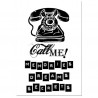High Definition Rubber Stamp 7x11 Cm Call Me Telephone | Stamperia