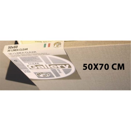 Telaio Telato Clear Cm.50x70 Tela 648 Lino 100% Grana Media