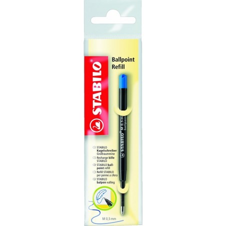 Cartuccia Refill per Penna a sfera - STABILO - Tratto M (0,5 mm) - colore Blu