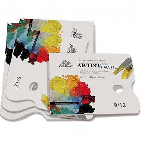 Tavolozza Rettangolare 22x30 Fg. 40 Olio Acrilico Acquerello