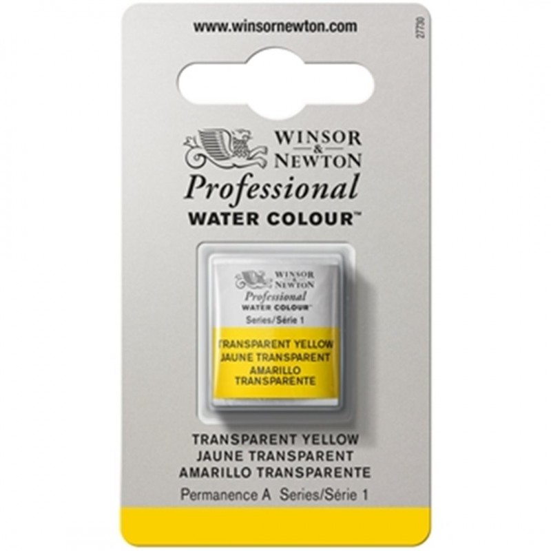 Winsor & Newton Professional Water Color 1/2 Tablet Series 1-Color Awc 653 Yellow Transparent
