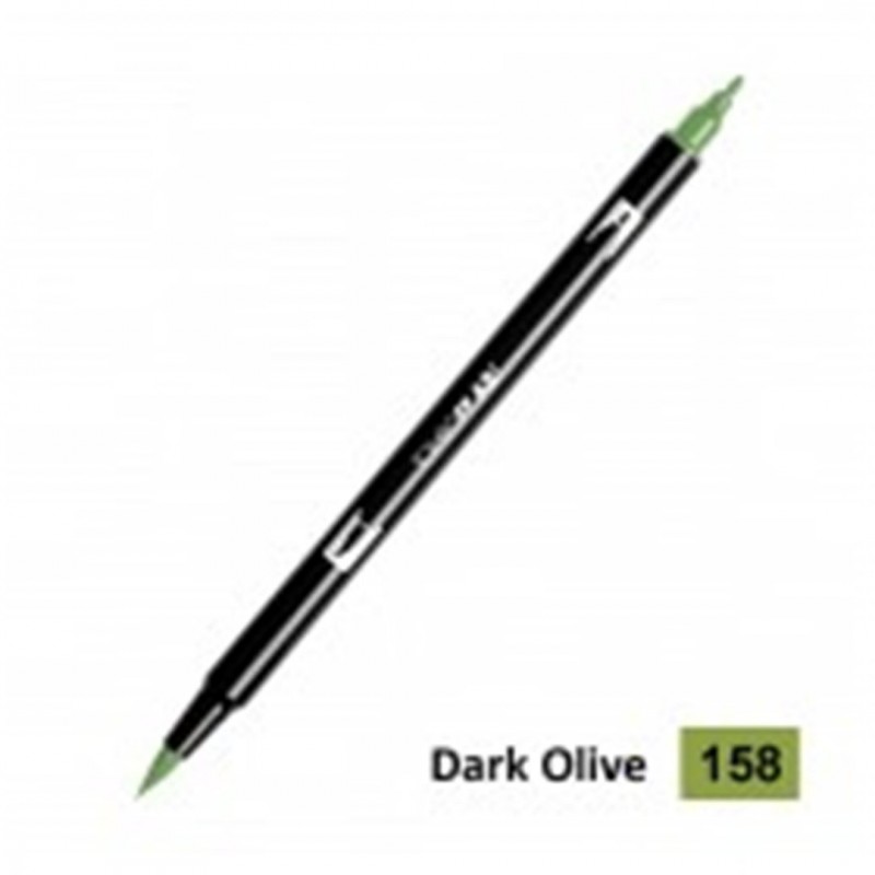 Tombow Pennarello Dual Brush 158-Dark Olive