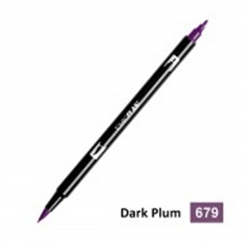 Tombow Pennarello Dual Brush 679-Dark Plum