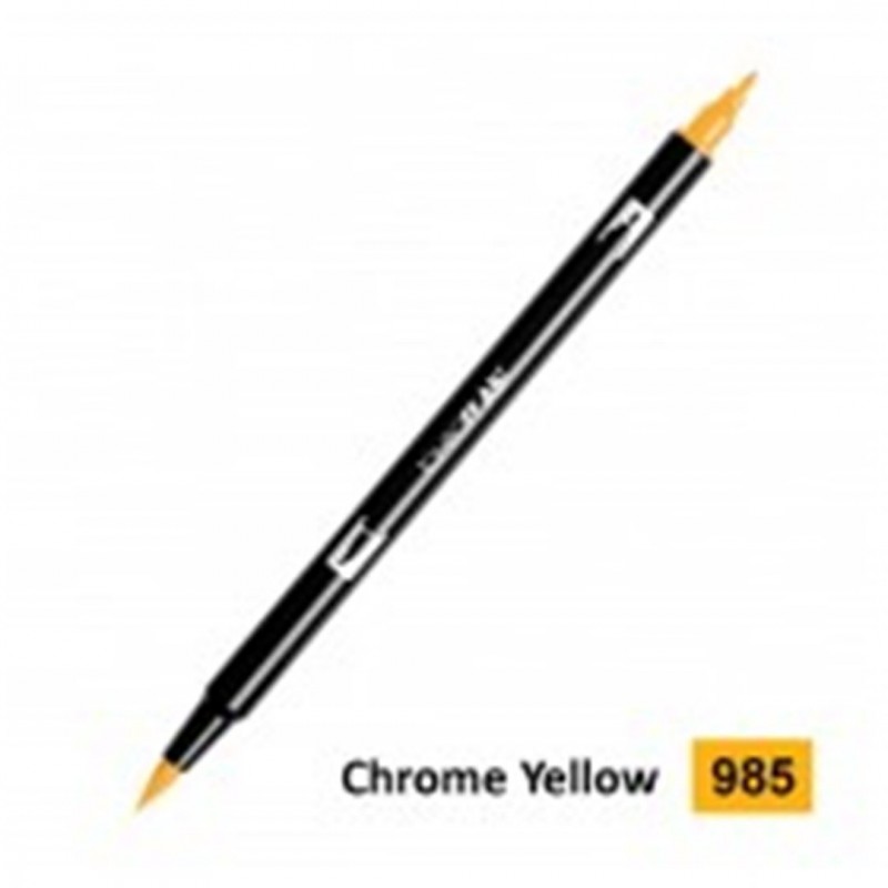 Tombow Pennarello Dual Brush 985-Chrome Yellow