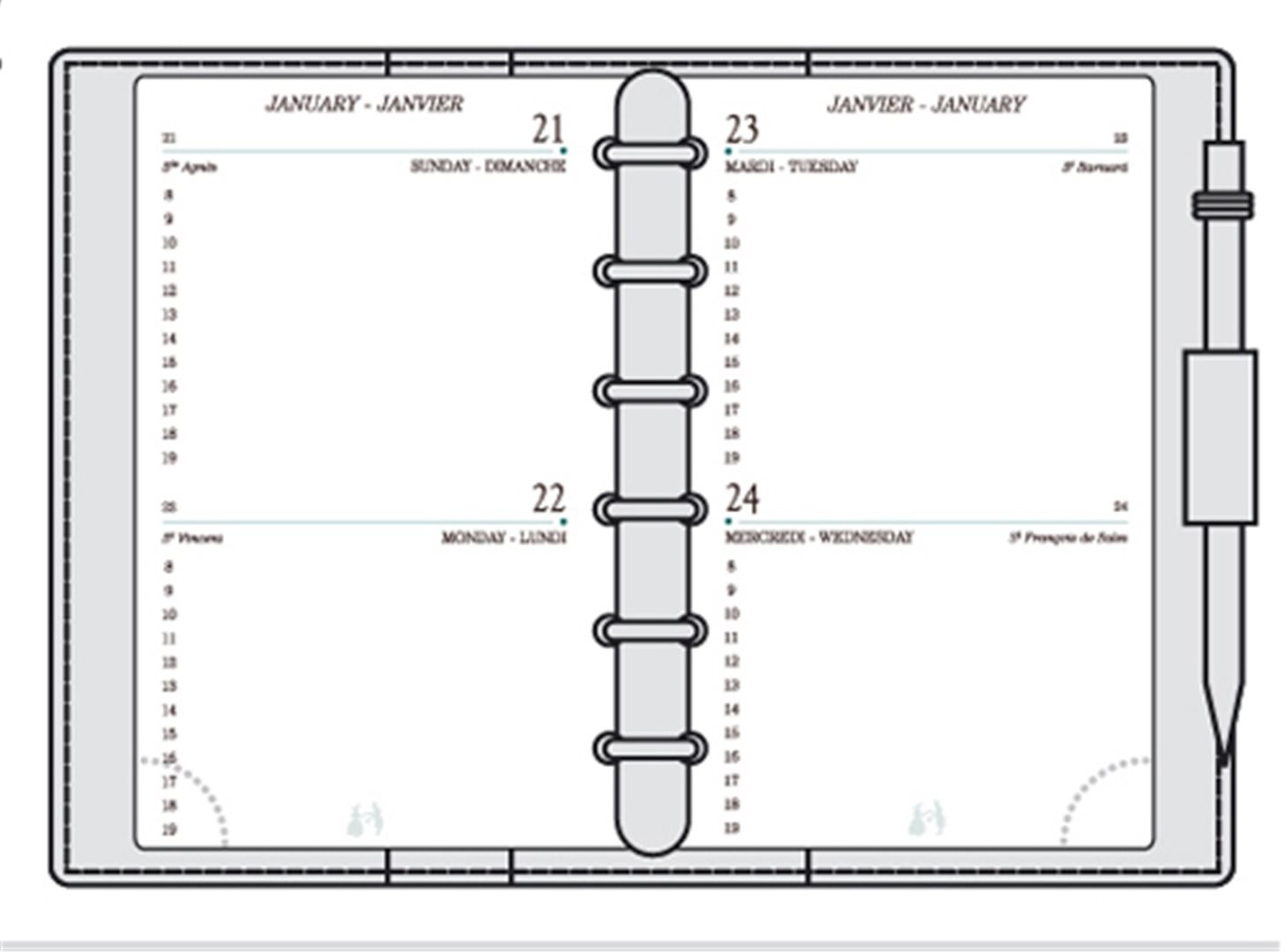 Ricambio  Agenda Ak 12 R - 12 X 7,3 Cm — immagine 2
