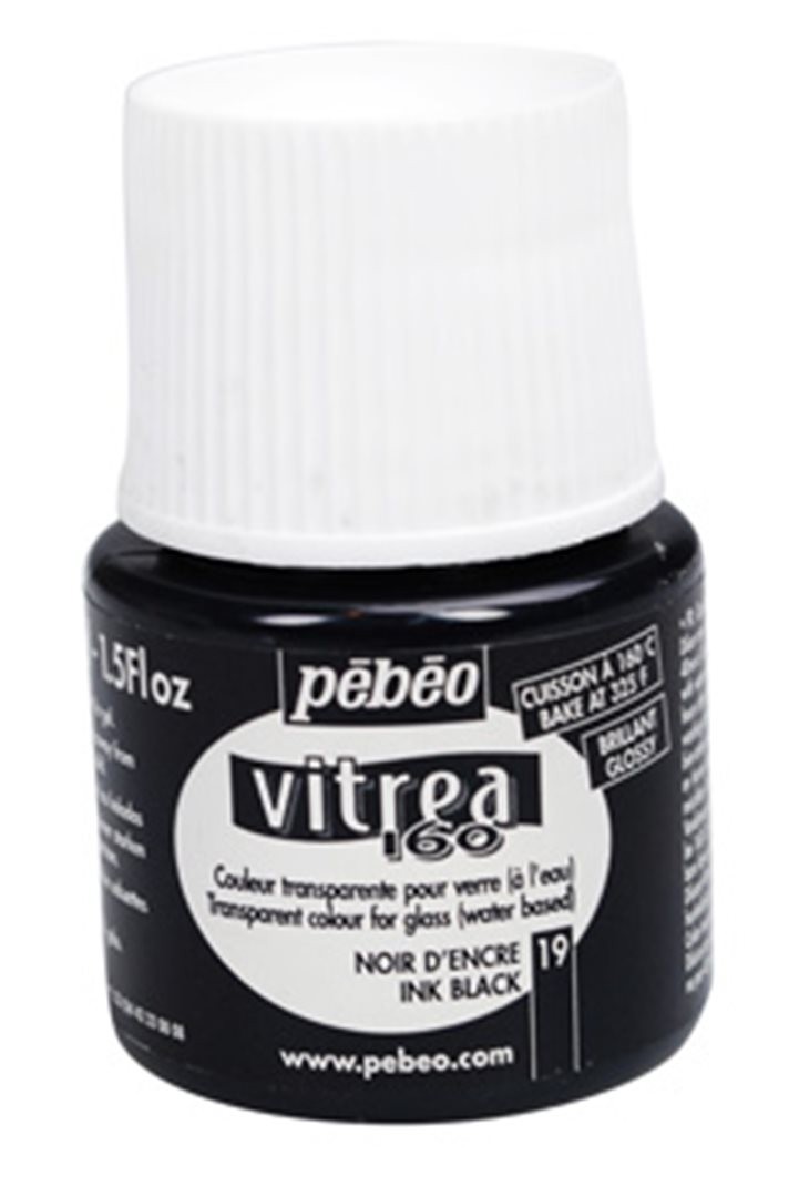 Colore Vitrea160 45 Ml Effetto Brillante 019-Nero Di China — immagine 2