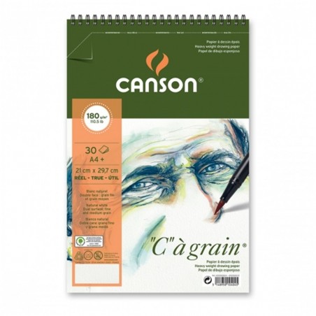 Album C'A Grain Gr.180 A4 30fg G.fine Spiralato | Canson