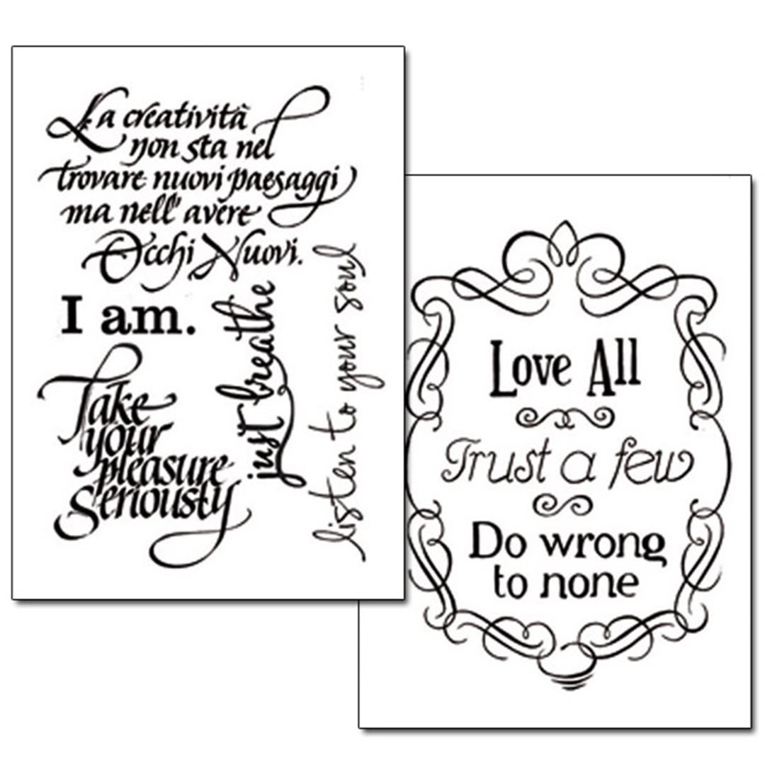 Confezione 2 Fogli Carta Transfer A4 B/n Scritte — immagine 2