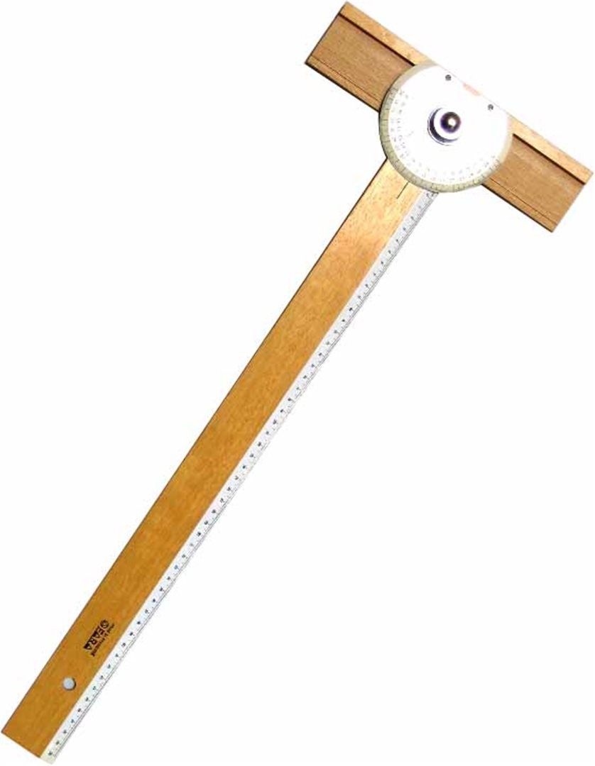 Riga T Legno Goniometro Cm 100 — immagine 2